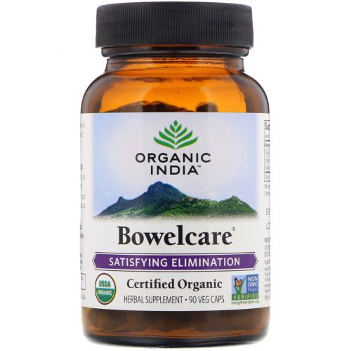 Organic India, Bowelcare, 90 вегетарианских капсул