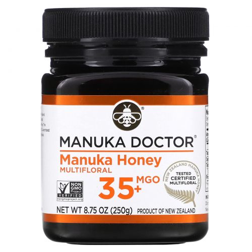 Manuka Doctor, Apiwellness, Био Активный Манука Мед, 10+, 8,75 унций (250 г)