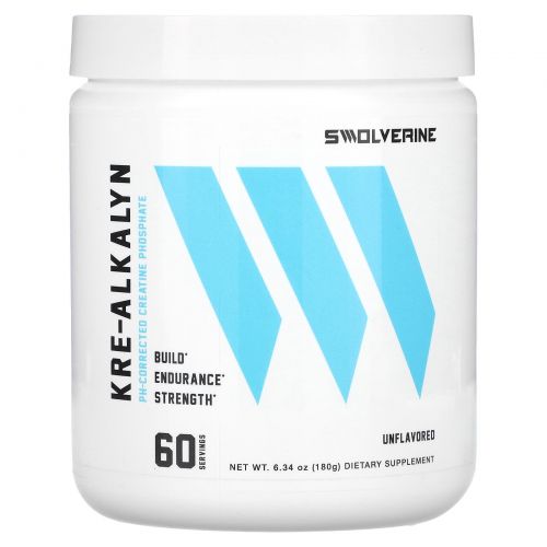 Swolverine, Kre-Alkalyn, Unflavored, 6.34 oz (180 g)