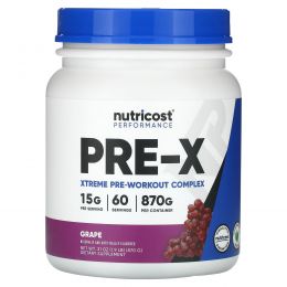 Nutricost, Performance, Pre-X, Grape, 870 г (1,9 фунта)