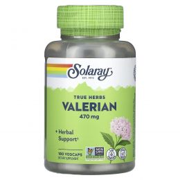 Solaray, Valerian, 470 mg, 180 Veggie Caps