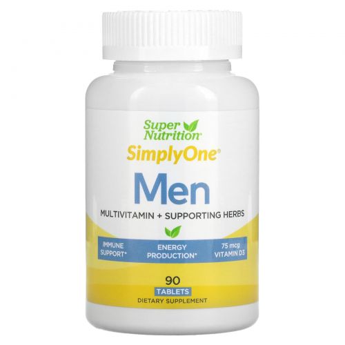 Super Nutrition, SimplyOne, Men, Triple Power Multivitamins, 90 Tablets