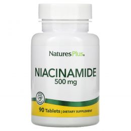 Nature's Plus, Ниацинамид, 500 мг, 90 таблеток