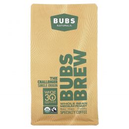 BUBS Naturals, Bubs Brew, The Challenger Single Origin, Whole Bean, Medium Roast, 12 oz (340 g)