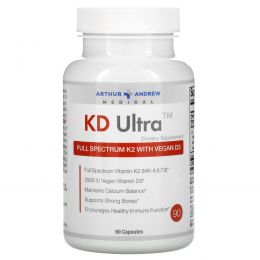 Arthur Andrew Medical, KD Ultra, Full Spectrum K2 with Vegan D3, 90 Capsules