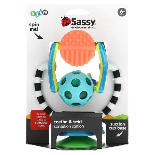Sassy, Развивающие игрушки, Teeth & Twirl, Sensation Station, от 6 месяцев, 1 штука