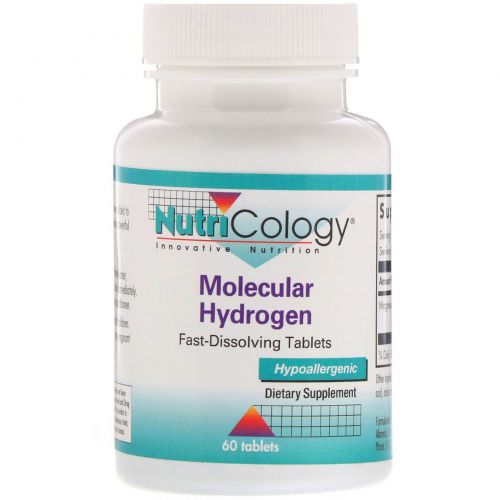 Nutricology, Молекулярный водород, быстрорастворимые таблетки, 60 таблеток
