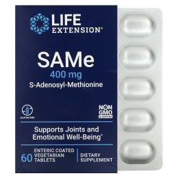 Life Extension, SAMe, 400 mg, 60 Enteric Coated Tablets