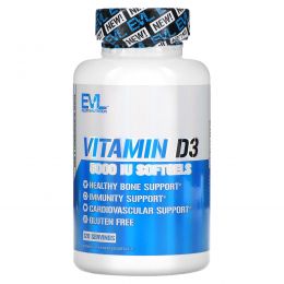 EVLution Nutrition, Vitamin D3, 5,000 IU, 120 Softgels