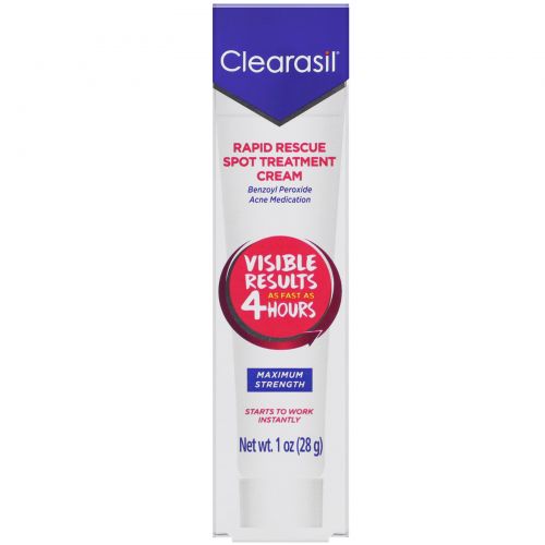 Clearasil, Rapid Rescue, Spot Treatment Cream, 1 oz (28 g) .