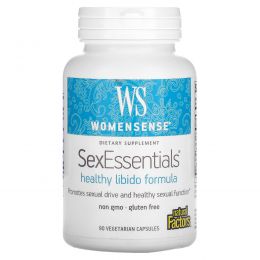 Natural Factors, WomenSense, SexEssentials, Либидо, 90 растительных капсул