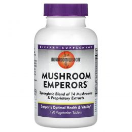 Mushroom Wisdom, Mushroom Emperors, 120 вегетарианских таблеток