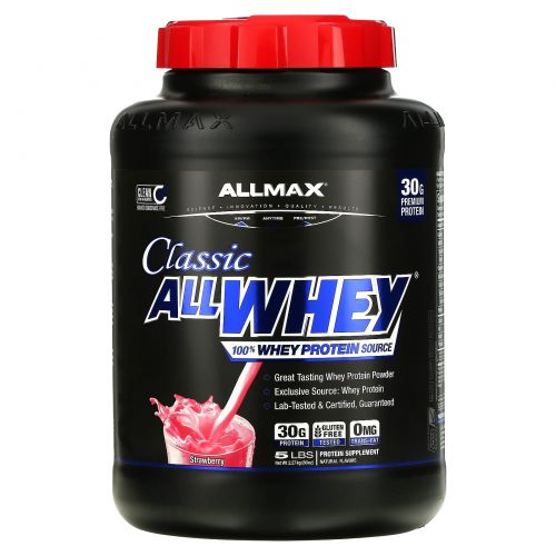 ALLMAX Nutrition, AllWhey Classic, 100% Whey Protein, Strawberry, 5 lbs (2.27 kg)