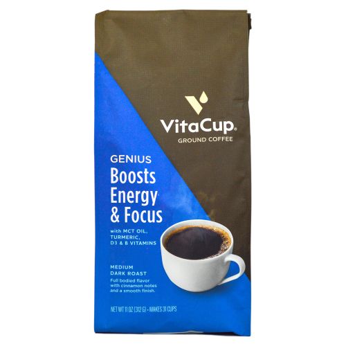 VitaCup, Genius, молотый кофе, средне-темная обжарка, 312 г (11 унций)
