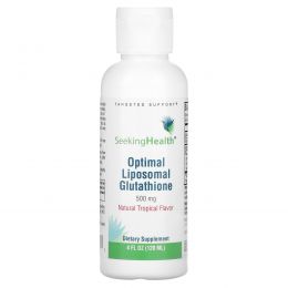 Seeking Health, Optimal Liposomal Glutathione, натуральный тропический, 500 мг, 120 мл (4 жидк. Унции)