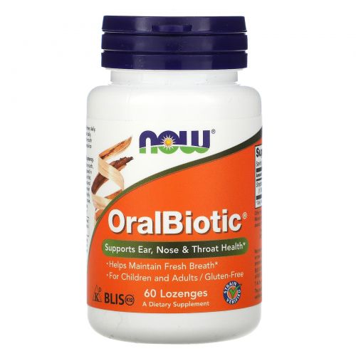 Now Foods, OralBiotic, 60 таблеток для рассасывания