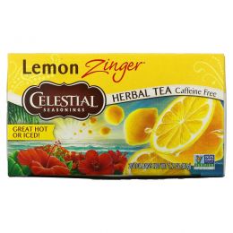 Celestial Seasonings, Травяной чай, без кофеина, Лимонное чудо, 20 пакетиков, 1,7 oz (47 г)