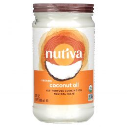 Nutiva, Органическое кокосовое масло, рафинированное, 23 жидких унций (680 мл)