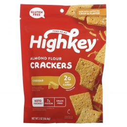 HighKey, Almond Flour Crackers, Cheddar, 2 oz (56.6 g)