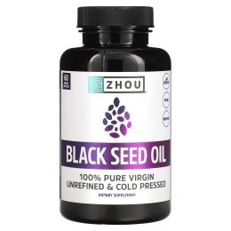 Zhou Nutrition, Black Seed Oil, 60 Vegetarian Capsules