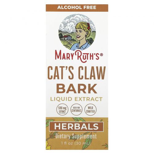 MaryRuth's, жидкий экстракт коры кошачьего когтя, без спирта, 30 мл (1 жидк. унция)