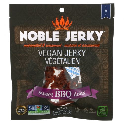 Noble Jerky, Vegan Jerky, Sweet BBQ Doux, 2.47 oz (70 g)