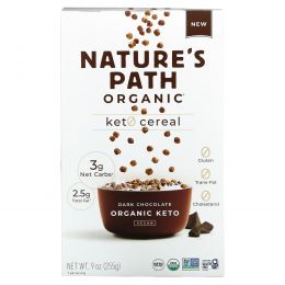 Nature's Path, Органические кето-хлопья, темный шоколад, 255 г (9 унций)