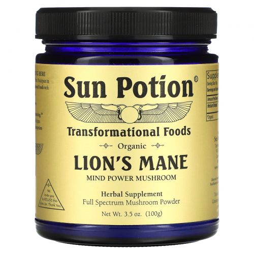 Sun Potion, Organic Lion's Mane, 3.5 oz (100 g)