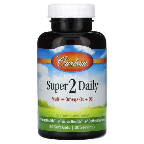 Carlson, Super 2 Daily, 60 мягких таблеток