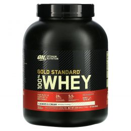 Optimum Nutrition, Gold Standard 100% Whey, Cookies & Cream ("Печенье со сливками"), 5 фунтов (2,27 кг)