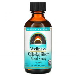 Source Naturals, Wellness, Colloidal Silver Nasal Spray, 10 PPM, 2 fl oz (59.14 ml)