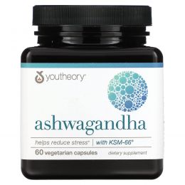 Youtheory, Ashwagandha, 1,000 mg, 60 Vegetarian Capsules