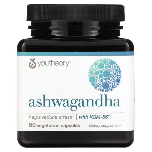 Youtheory, Ashwagandha, 1,000 mg, 60 Vegetarian Capsules