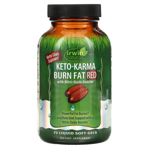 Irwin Naturals, Keto-Karma Burn Fat Red , 72 Liquid Soft-Gels
