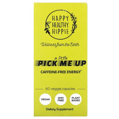 Happy Healthy Hippie, A Little Pick Me Up, энергия без кофеина, 60 растительных капсул