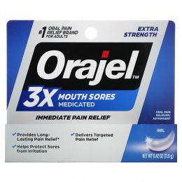 Orajel, Instant Pain Relief For All Mouth Sores Fast - Acting Gel, 0.42 oz (11.9 g)