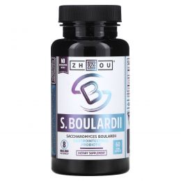 Zhou Nutrition, Saccharomyces Boulardii, Gastrointestinal Probiotic, 60 Veggie Capsules