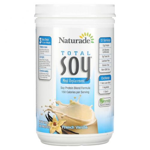 Naturade, Абсолютная соя (Total Soy) 100% натуральный заменитель пищи, французская ваниль, 17,88 унции (507 г)