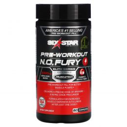 Six Star, Six Star Pro Nutrition, N.O. Fury, элитная серия, 60 таблеток-капсул