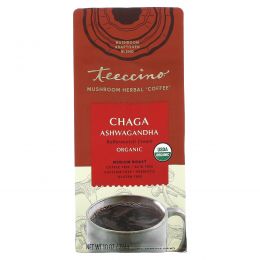 Teeccino, Травяной кофе с грибами, средней обжарки, чага ашваганда, без кофеина, 284 г (10 унций)
