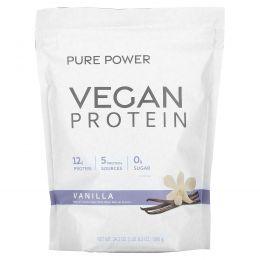 Dr. Mercola, Pure Power, веганский протеин, со вкусом ванили, 690 г (1 фунт, 8,3 унции)