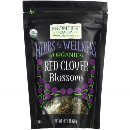 Frontier Natural Products, Organic Red Clover Blossoms, 0.71 oz (20 g)