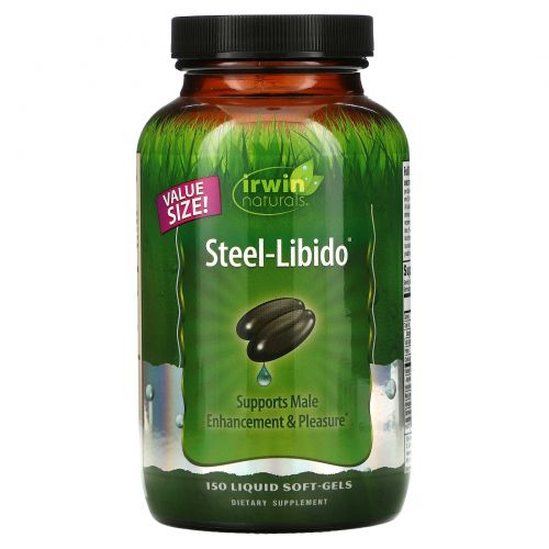 Irwin Naturals, Steel-Libido, 150 желатиновых капсул с жидким содержимым