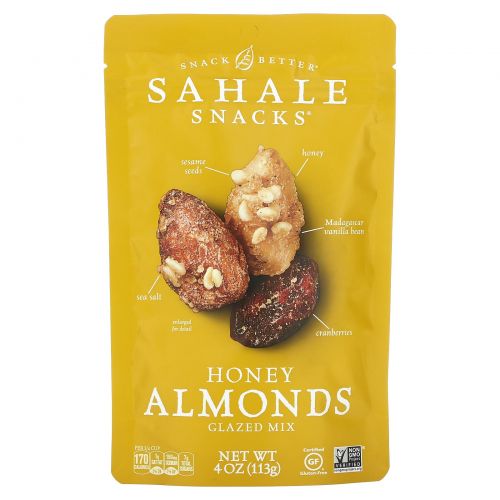 Sahale Snacks, Глазированная смесь Honey Almonds, 4 унции (113 г)