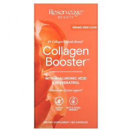 Reserveage Beauty, Collagen Booster с гиалуроновой кислотой и ресвератролом, 120 капсул