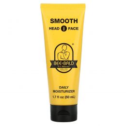 Bee Bald, Smooth, средство для ежедневного увлажнения головы и лица, 50 мл (1,7 жидк. унции)