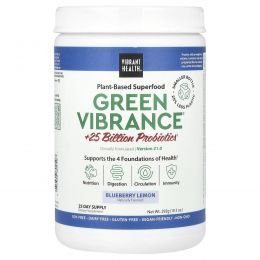 Vibrant Health, Green Vibrance, версия 21.0, голубика и лимон, 292 г (10,3 унции)