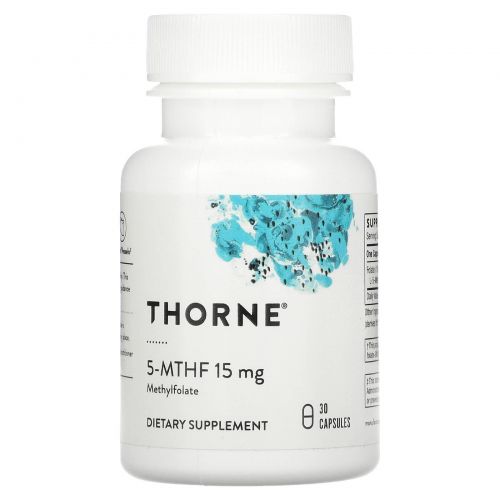 Thorne, 5-метилтетрагидрофолат, 15 мг, 30 капсул