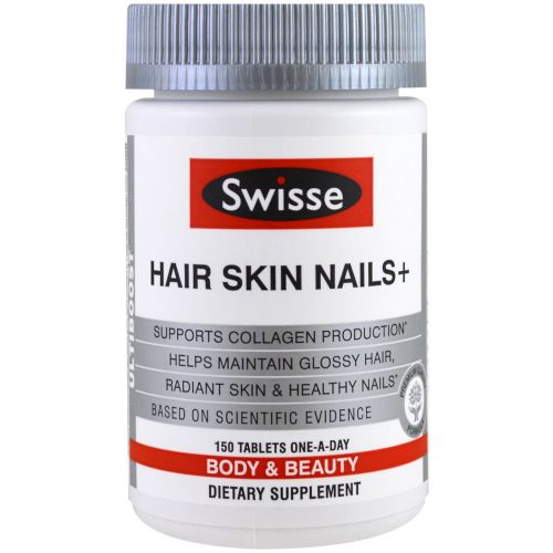 Swisse, Hair Skin Nails+, 150 Tablets