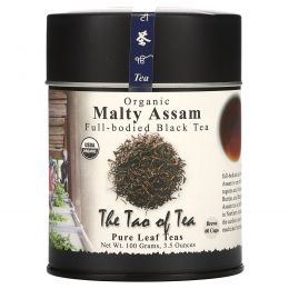 The Tao of Tea, 100% Органический Насыщенный Черный Чай Солодовый Ассам, 3.5 унции (100 г)